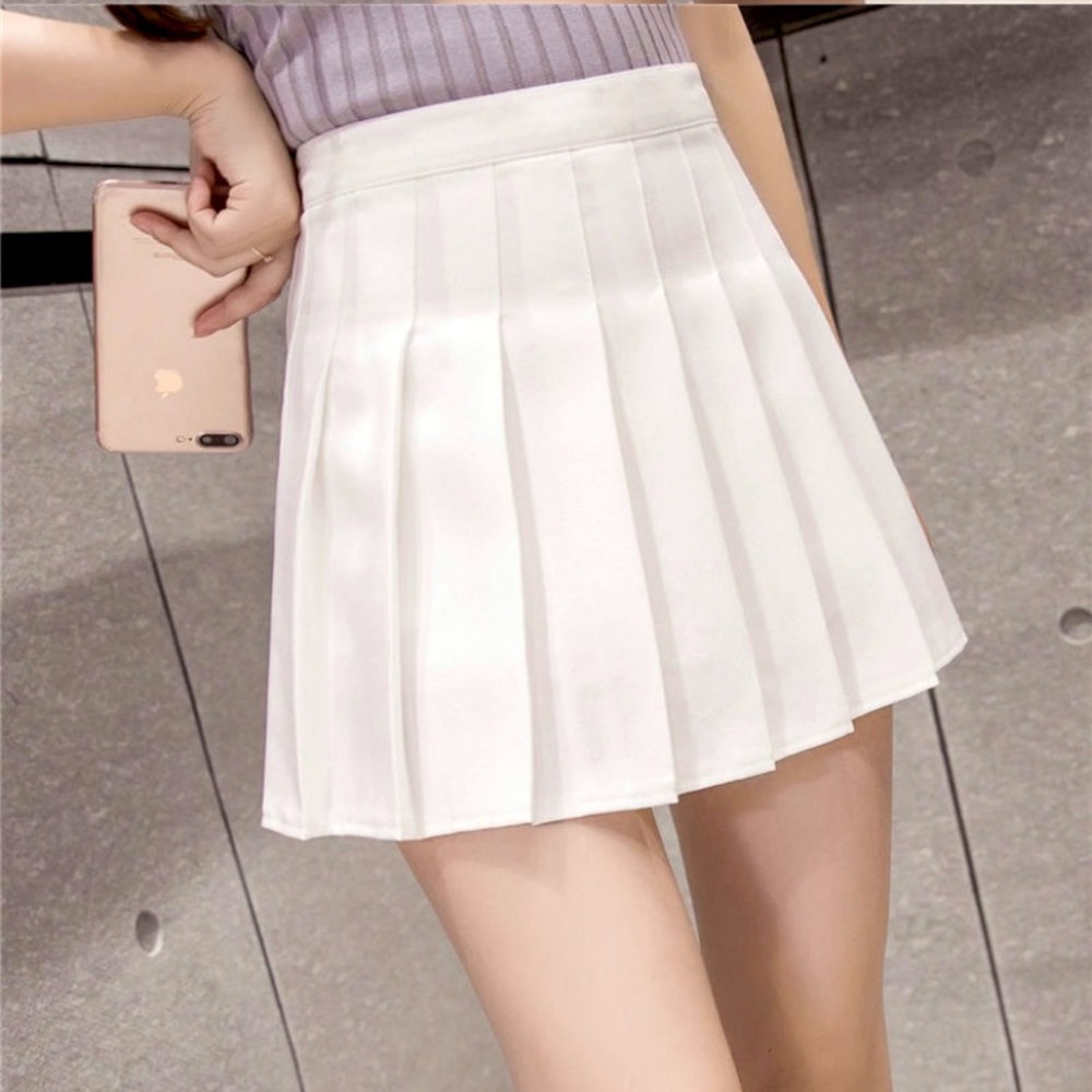 White Pleated Tennis Skirt